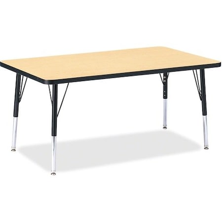 Jonti-Craft TABLE, RECTANGLE, 30X48, MP/BK JNT6473JCE011